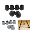 6 Pieces Rubber Tip For Cane Walking Stick Crutches Chair 7/8 inch Black