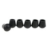 6 Pieces Rubber Tip For Cane Walking Stick Crutches Chair 7/8 inch Black