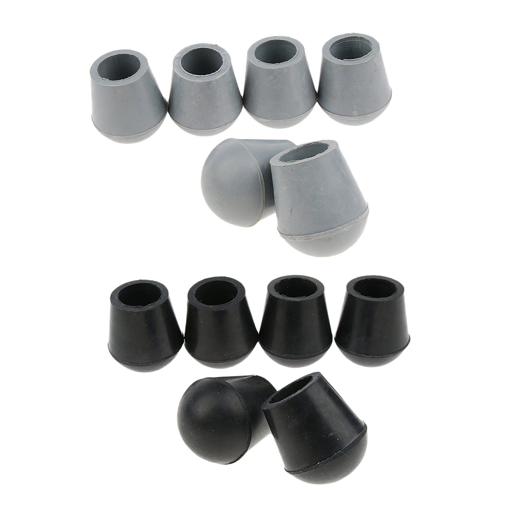 6 Pieces Rubber Tip For Cane Walking Stick Crutches Chair 3/4 inch Black