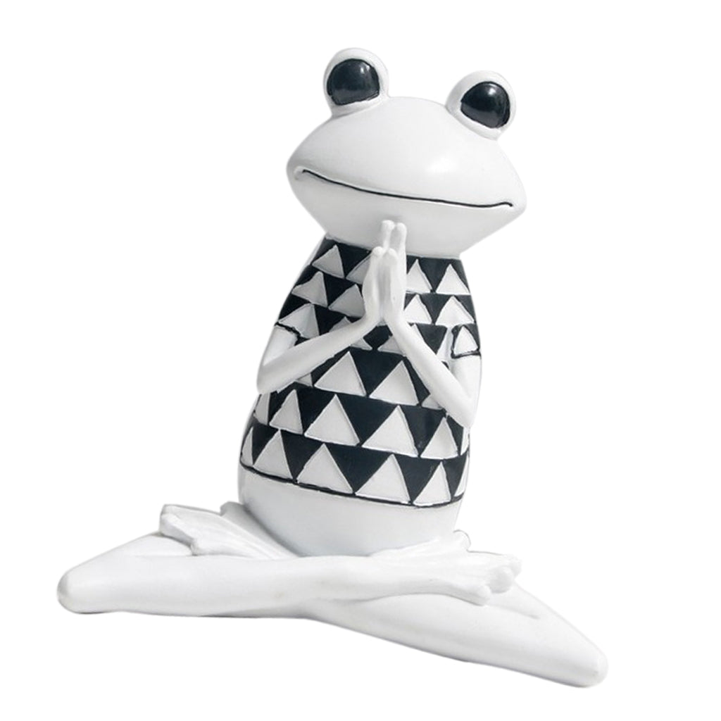 Resin Creative Yoga Frog Figurine Home Office Tabletop Ornament Decor Gift B