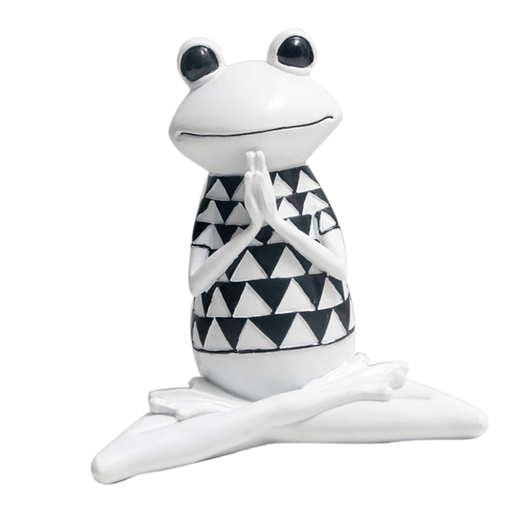 Resin Creative Yoga Frog Figurine Home Office Tabletop Ornament Decor Gift B