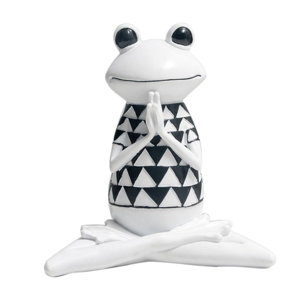 Resin Creative Yoga Frog Figurine Home Office Tabletop Ornament Decor Gift B