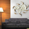 Resin Wall Decoration Ornament for Home Background Decor Beige Lotus Leaf M