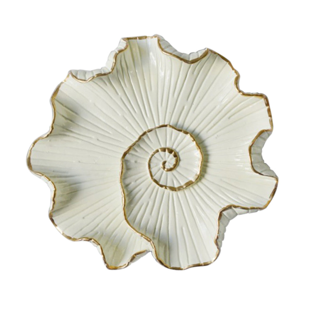 Resin Wall Decoration Ornament for Home Wall Decor Beige Lotus Leaf S