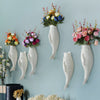 Fish Ceramic Wall Hanging Plant Vase Mural For Hotel Cafe Decoration Style C