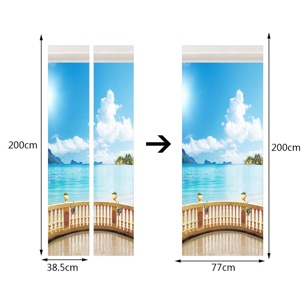 3D Self Adhesive Door Wall Fridge Sticker Mural Scene Home Decor Decal #5