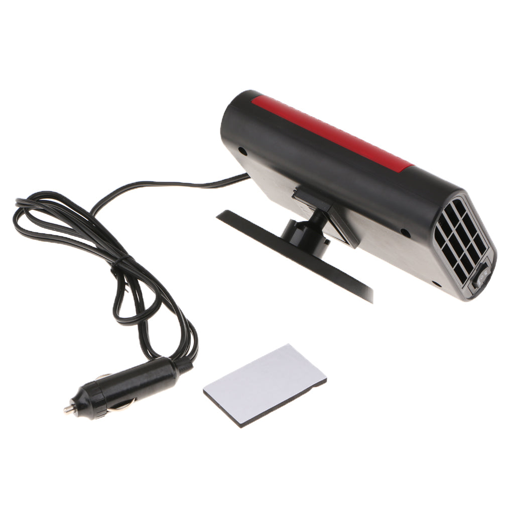 12V Portable Heating Cooling Heater Fan Car Auto Defroster Demister 150W Red