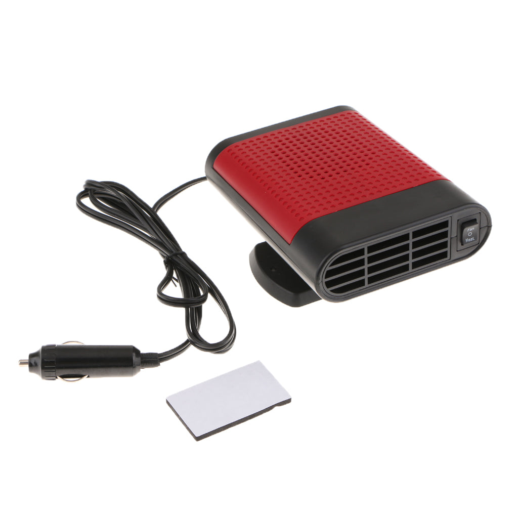 12V Portable Heating Cooling Heater Fan Car Auto Defroster Demister 150W Red