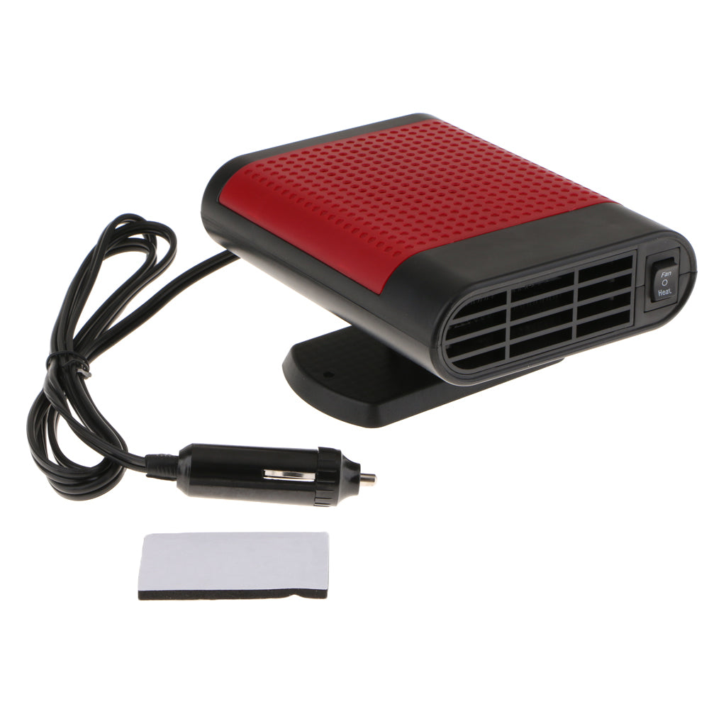 12V Portable Heating Cooling Heater Fan Car Auto Defroster Demister 150W Red