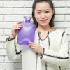 1000ml PVC Leakproof Cold Hot Water Bottle Bag Pouch with Cover Purple 02