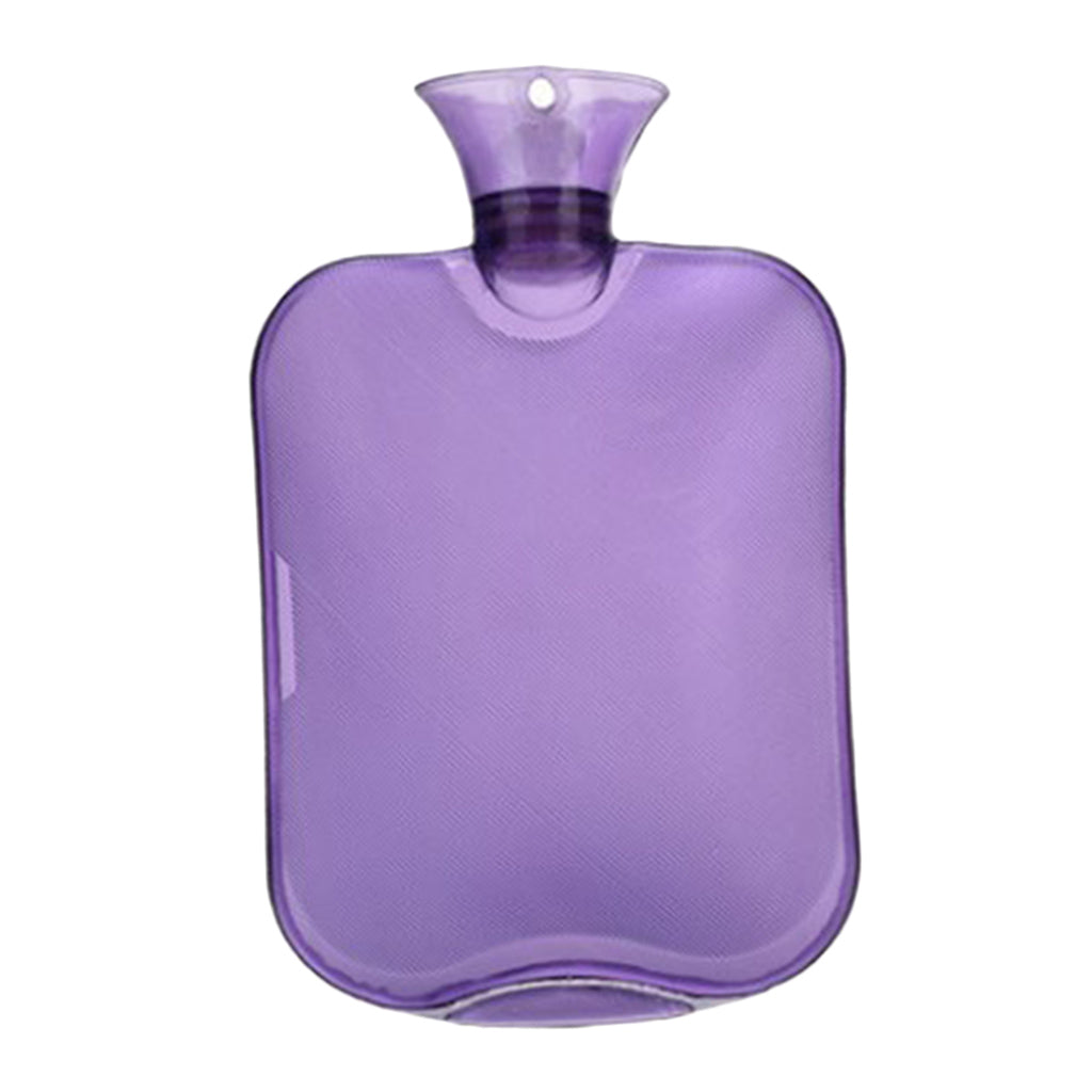 1000ml PVC Leakproof Cold Hot Water Bottle Bag Pouch with Cover Purple 02