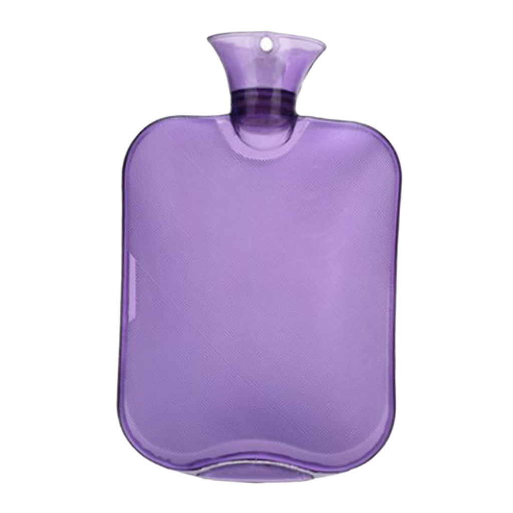 1000ml PVC Leakproof Cold Hot Water Bottle Bag Pouch with Cover Purple 02