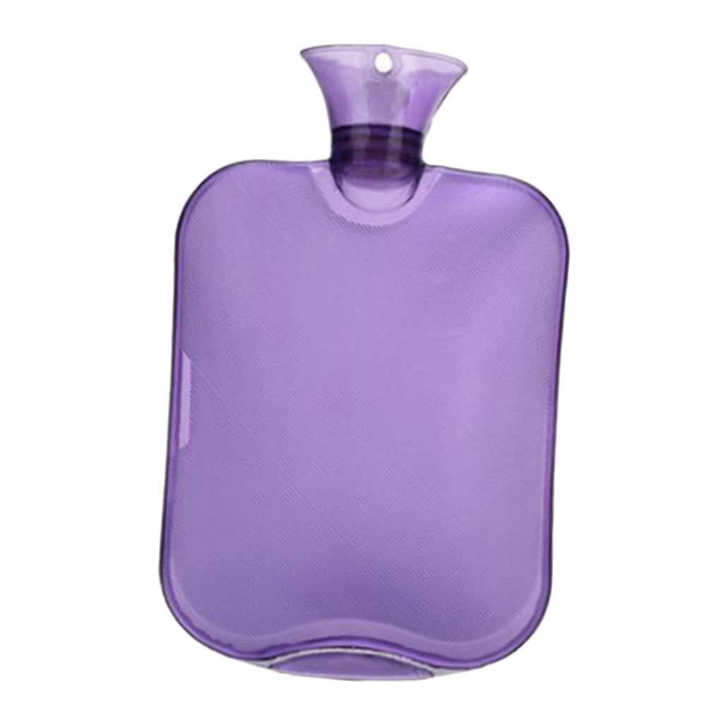 1000ml PVC Leakproof Cold Hot Water Bottle Bag Pouch with Cover Purple 02