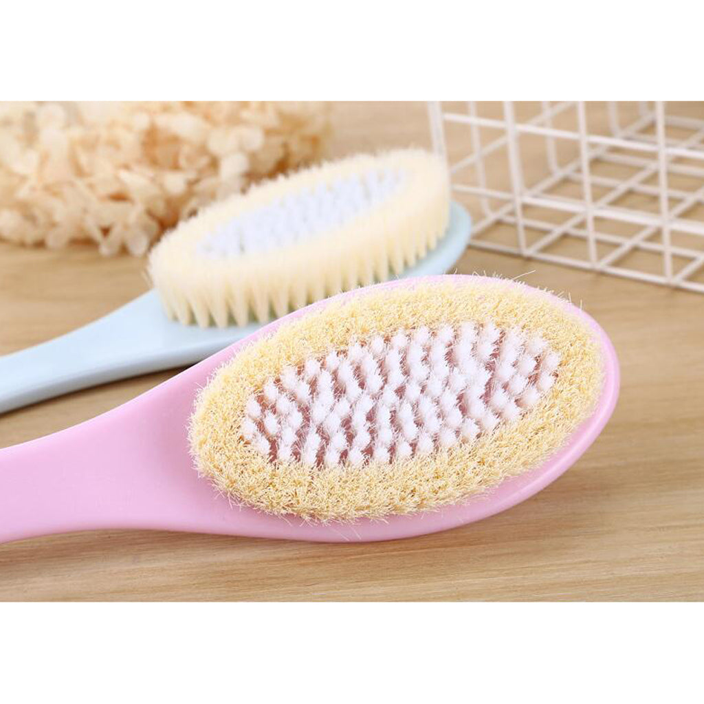 Long Handle SPA Bath Exfoliation Brush Body Shower Scrubber Massager Pink