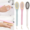 Long Handle SPA Bath Exfoliation Brush Body Shower Scrubber Massager Pink