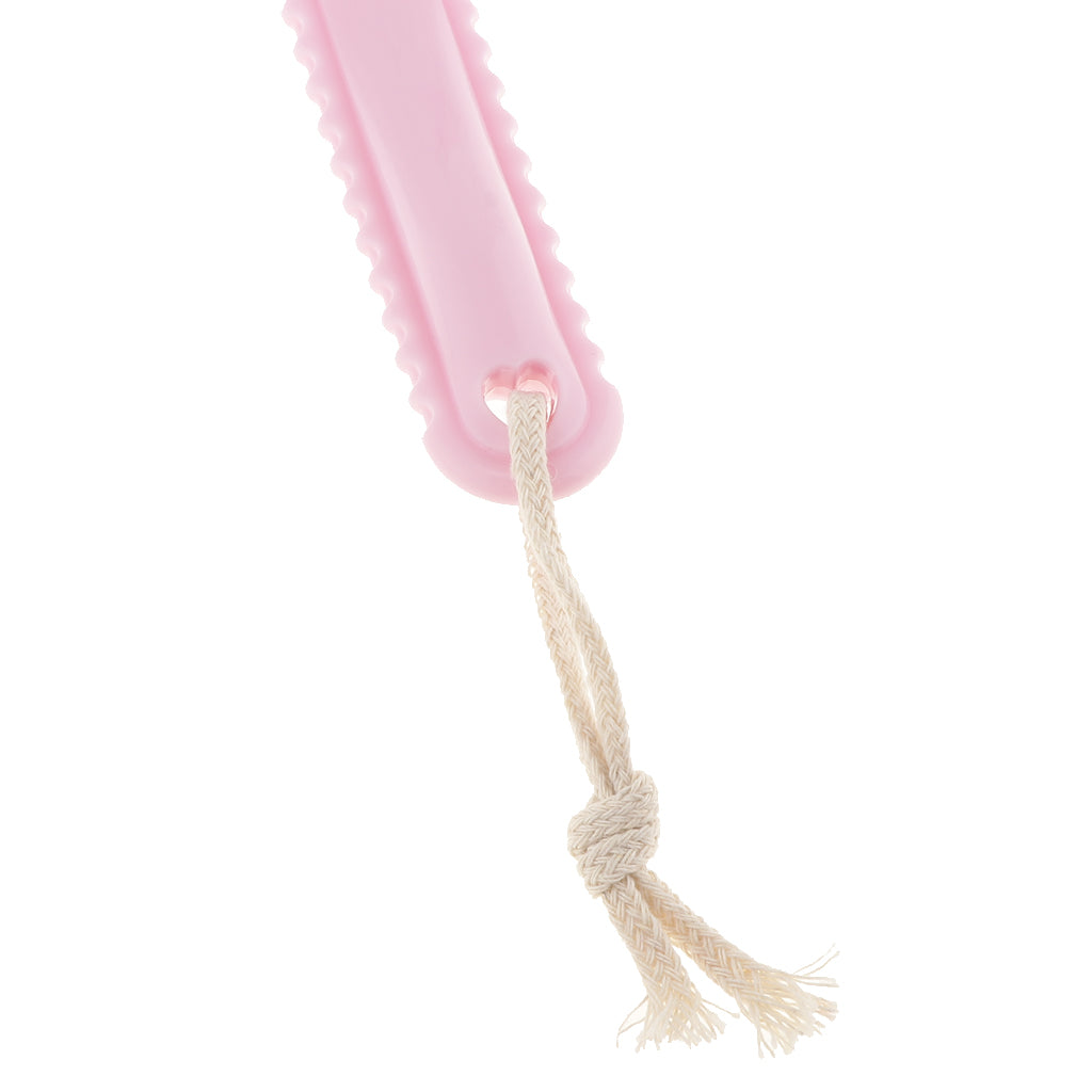 Long Handle SPA Bath Exfoliation Brush Body Shower Scrubber Massager Pink