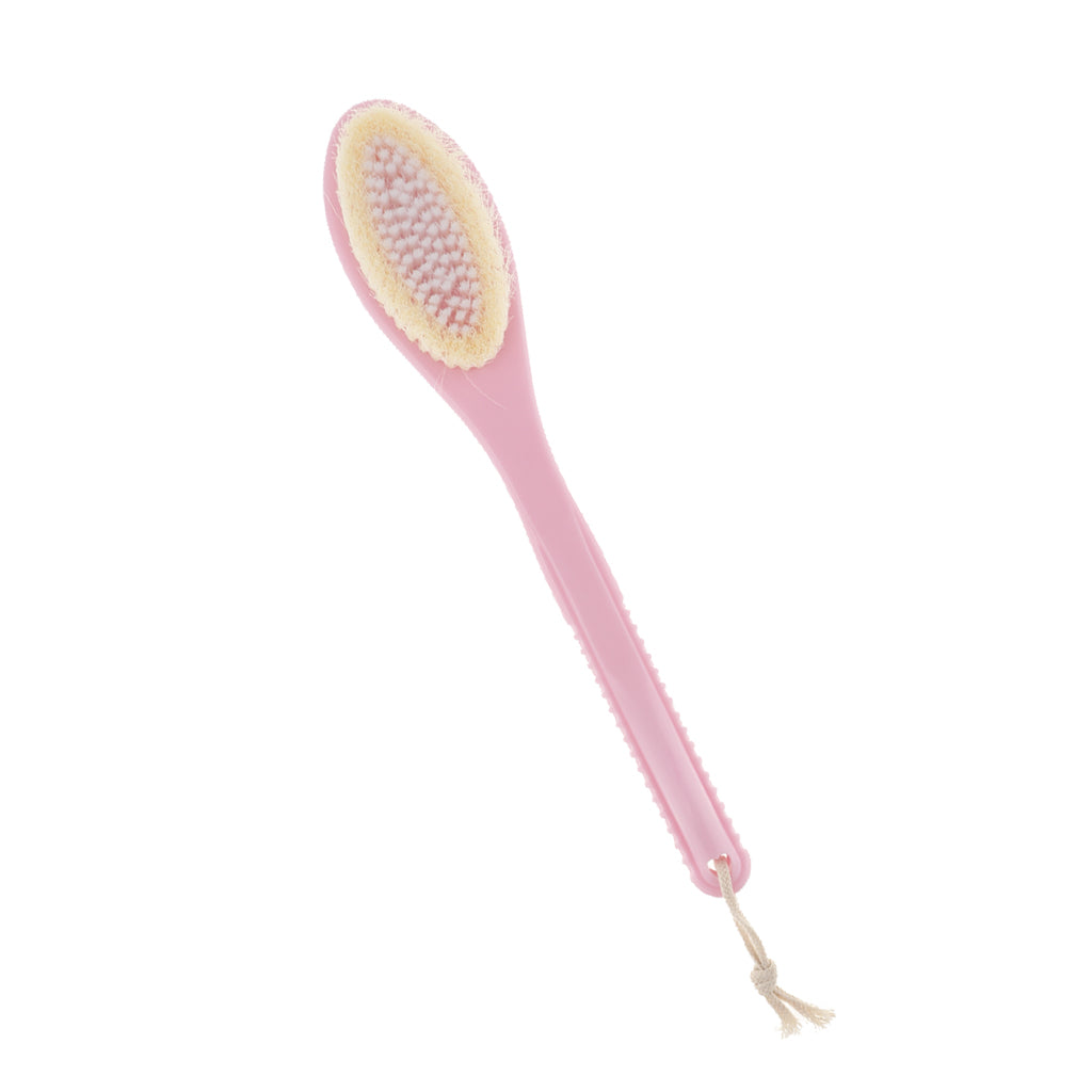 Long Handle SPA Bath Exfoliation Brush Body Shower Scrubber Massager Pink