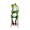 Resin 3D Craft Frog Sitting In The Desk Figurine Home Tabletop Decor Gift C