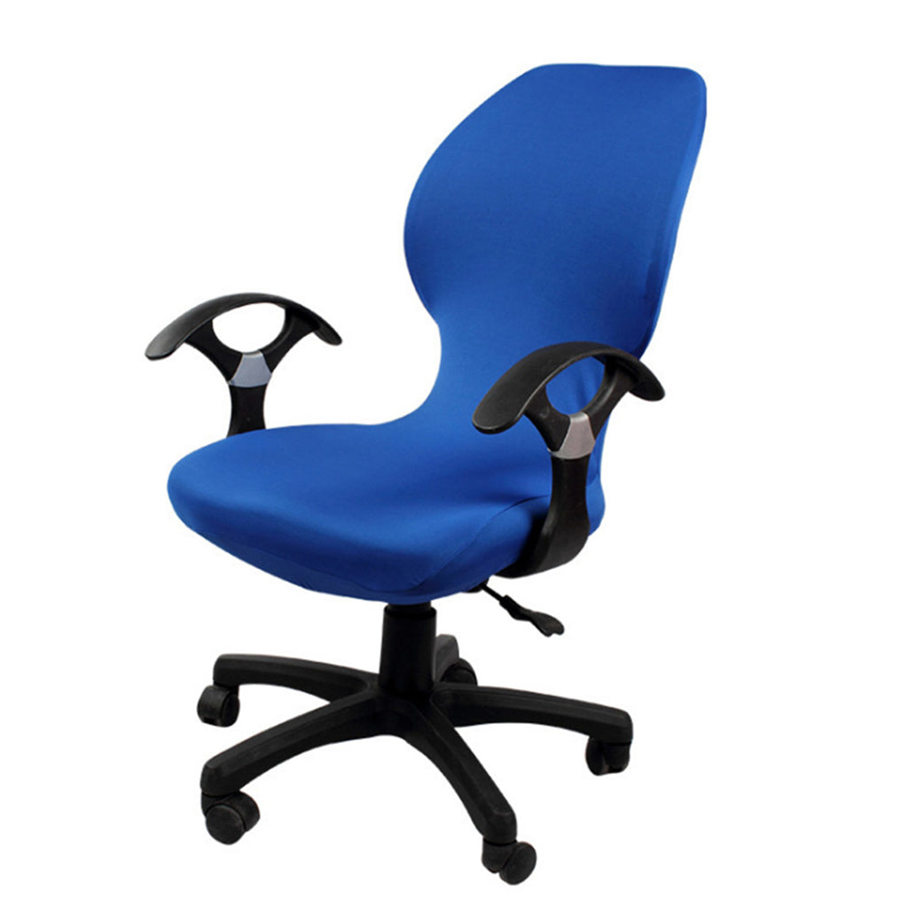 Elastic Swivel Computer Chair Cover Office Seat Slipcover Protector - Blue