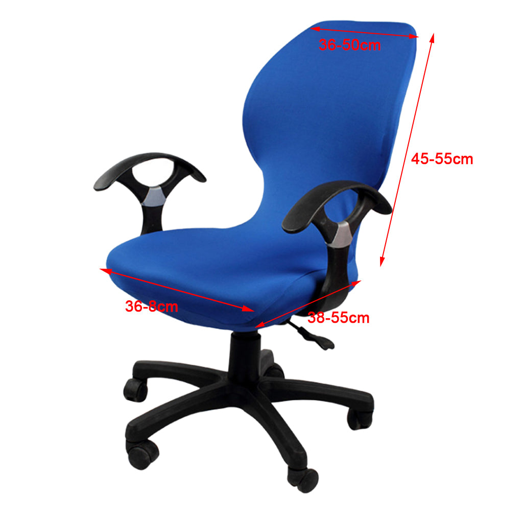 Elastic Swivel Computer Chair Cover Office Seat Slipcover Protector - Blue