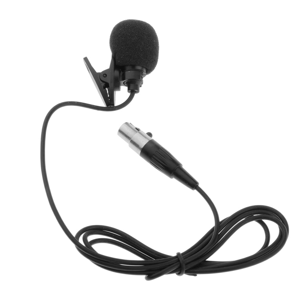 4 Pin Lavalier Microphone Condenser Lapel Tie Clip for Wireless Transmitter