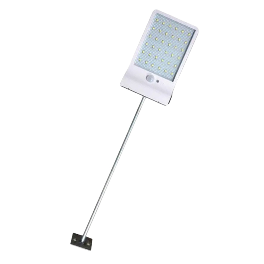 Solar LED Sensor Pathway Light Outdoor Yard Lamp with Pole White with Pole