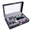 Watch Jewellery Display Storage Box Leather Sunglasses Organizer Case Holder