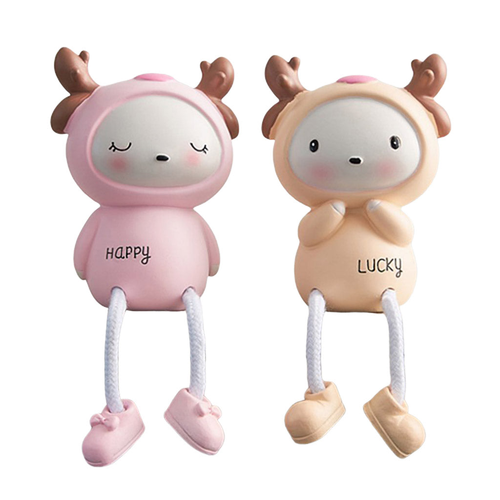 Resin Craft Hanging Foot Ornament Desktop Figurines 2pcs Deer