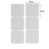 6 Pieces Self-adhesive Square Mirror Wall Stickers Decal #6 28x28cm Silver