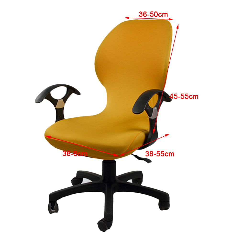 Elastic Swivel Computer Chair Cover Office Seat Slipcover Protector - Golden