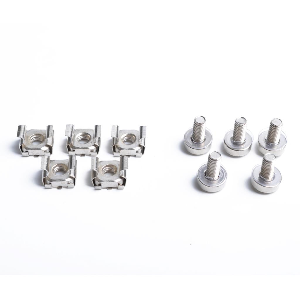 100 Pack Lot - M5x16 Rack Mount Cage Nuts & Screws w/ Washers - Square Clips