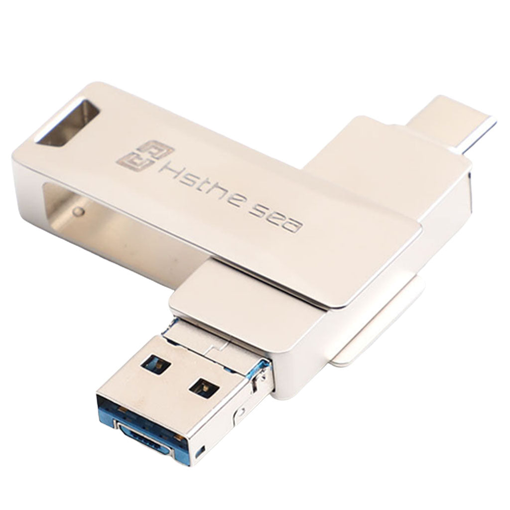 3 in 1 USB 4.0 + Type c 3.0 Flash Drive Memory Stick U Disk 64GB