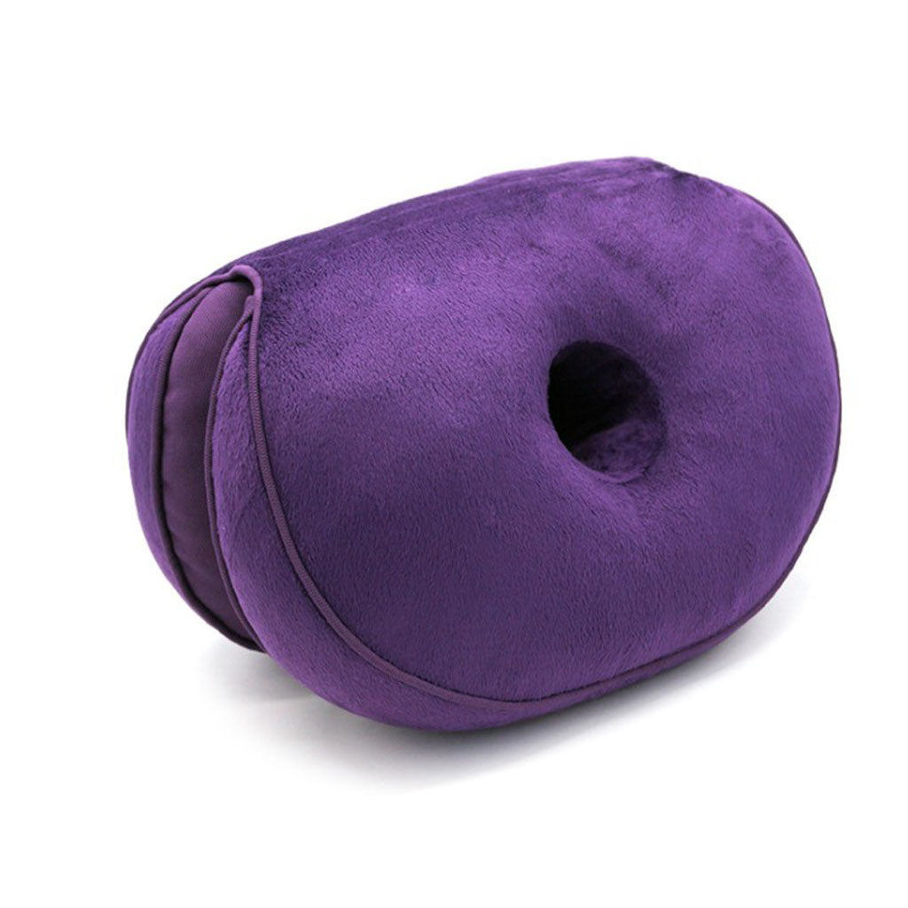 Memory Foam Donut Ring Waist Cushion Seat Chair Seat Pillow Purple