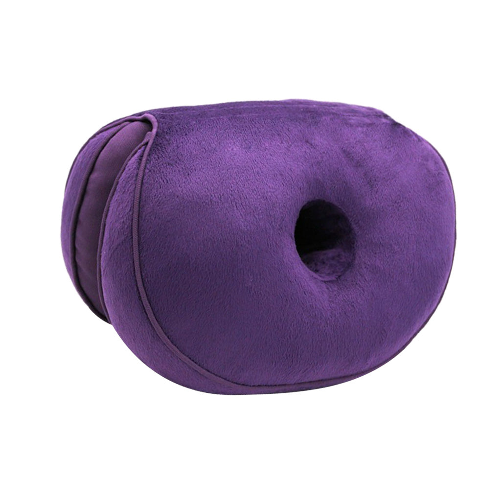 Memory Foam Donut Ring Waist Cushion Seat Chair Seat Pillow Purple