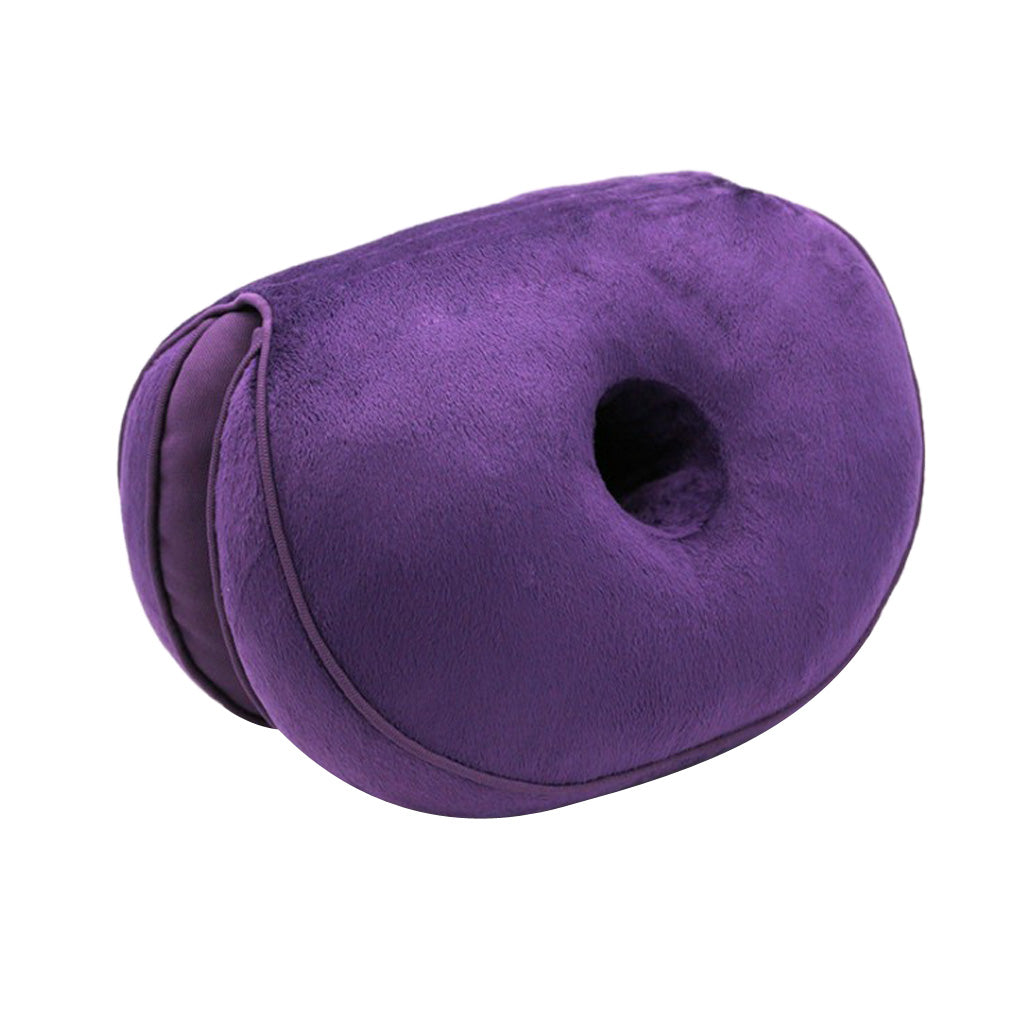 Memory Foam Donut Ring Waist Cushion Seat Chair Seat Pillow Purple