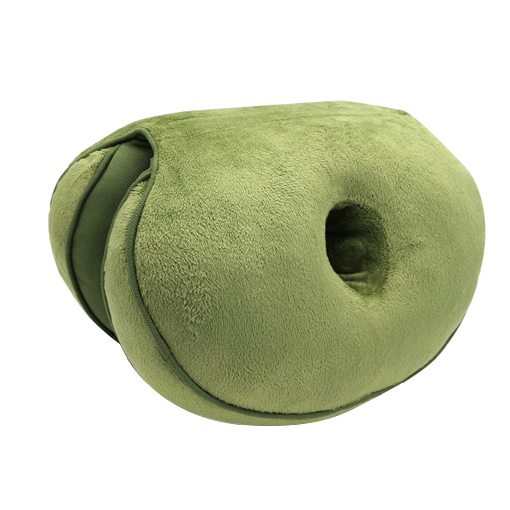 Memory Foam Donut Ring Waist Cushion Seat Chair Seat Pillow Army Green