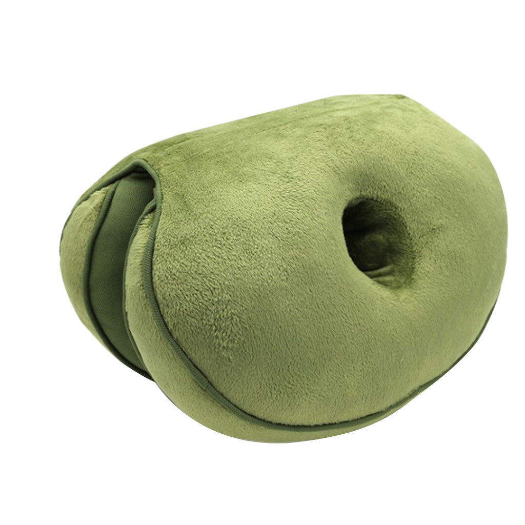 Memory Foam Donut Ring Waist Cushion Seat Chair Seat Pillow Army Green