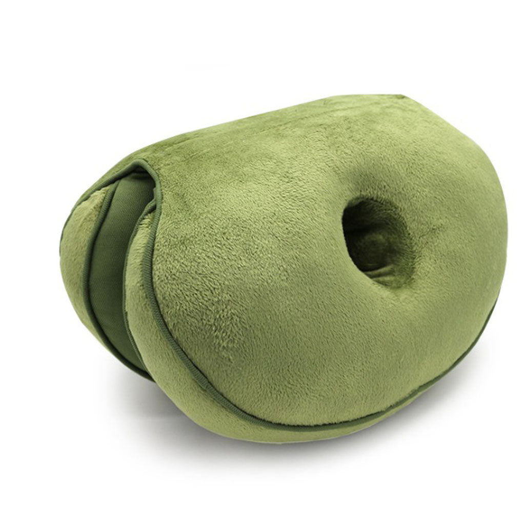 Memory Foam Donut Ring Waist Cushion Seat Chair Seat Pillow Army Green