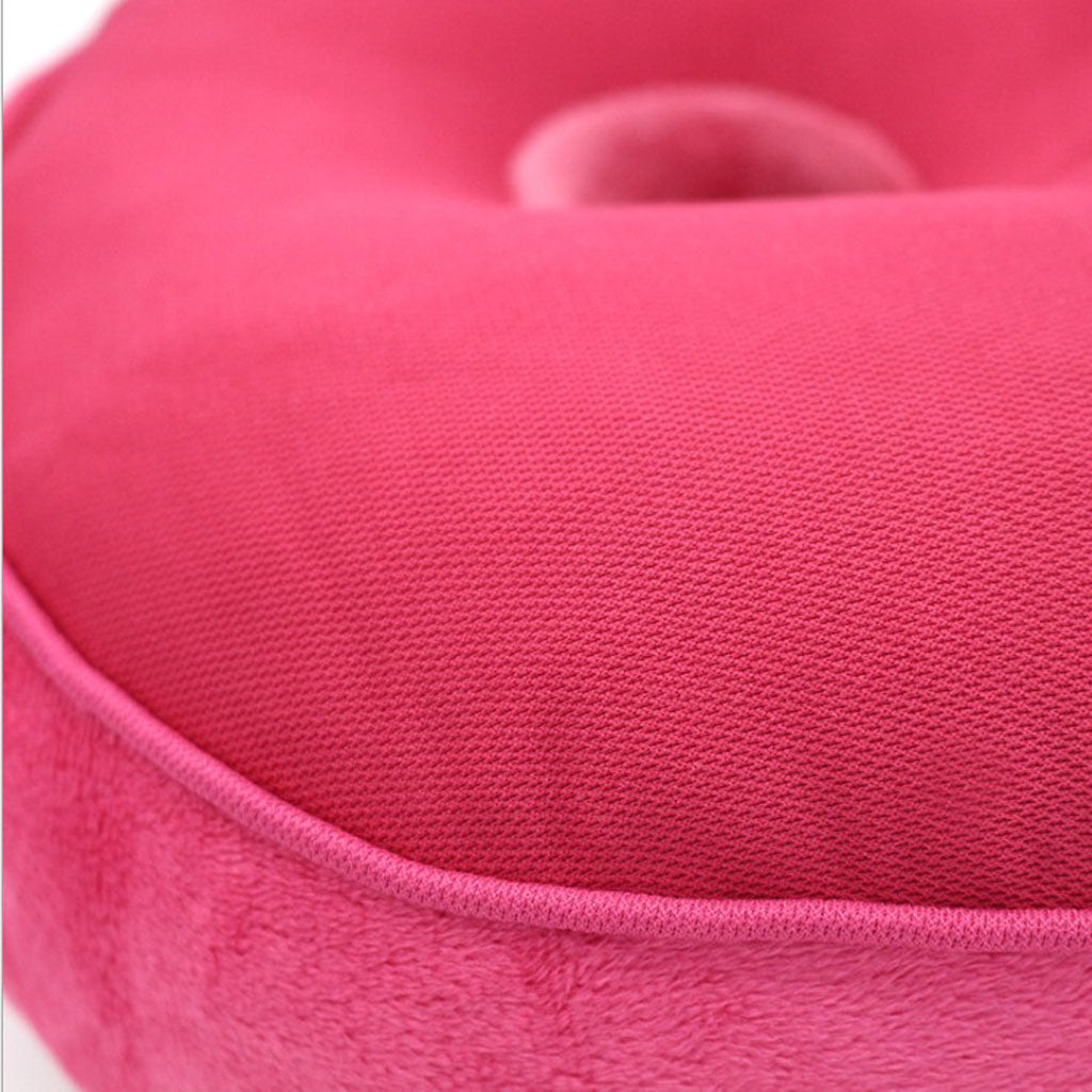 Memory Foam Donut Ring Waist Cushion Seat Chair Seat Pillow Rose Red