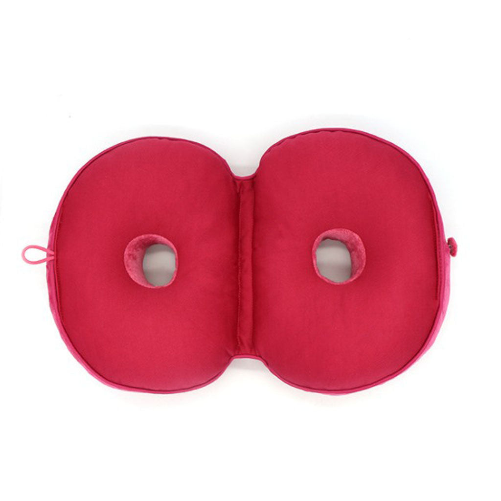 Memory Foam Donut Ring Waist Cushion Seat Chair Seat Pillow Rose Red