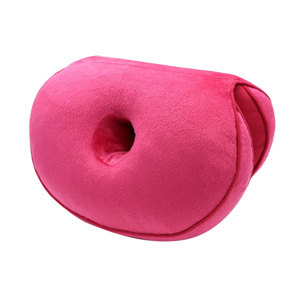 Memory Foam Donut Ring Waist Cushion Seat Chair Seat Pillow Rose Red