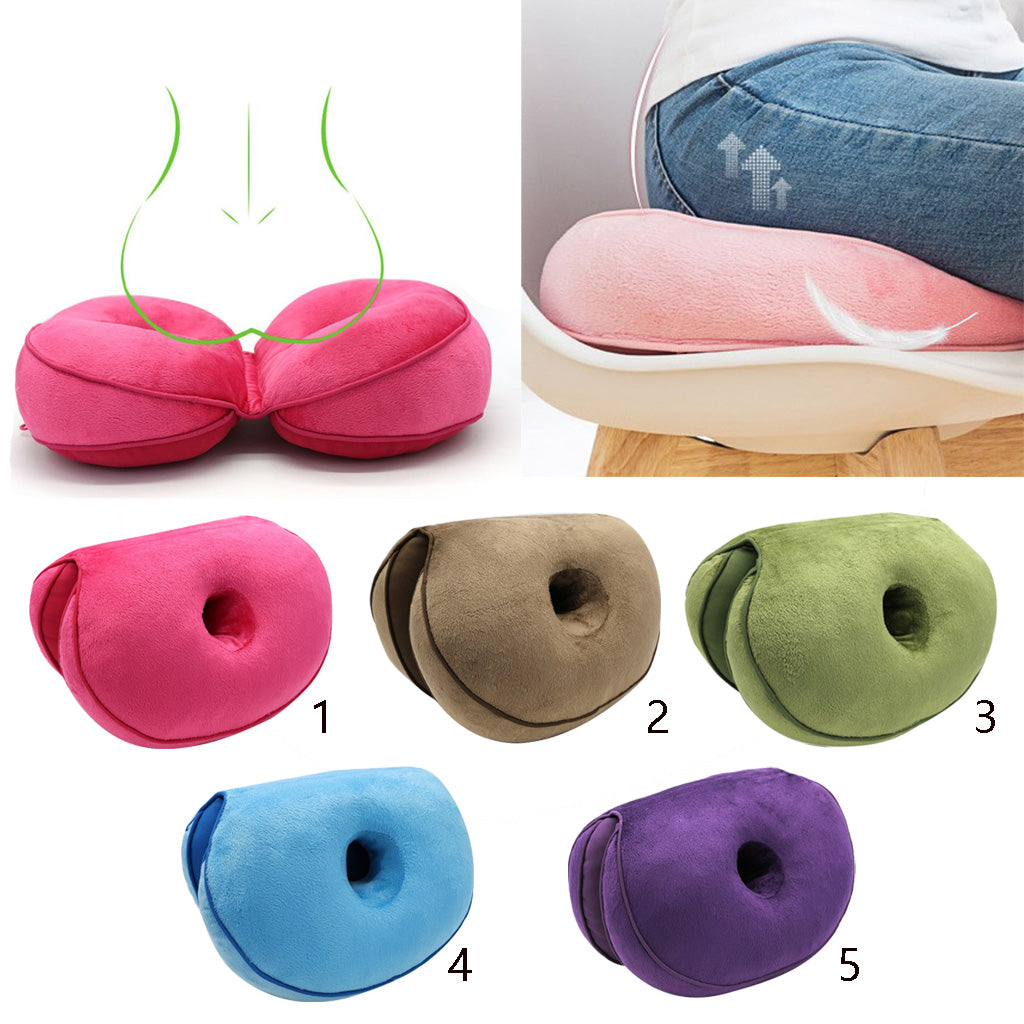 Memory Foam Donut Ring Waist Cushion Seat Chair Seat Pillow Rose Red