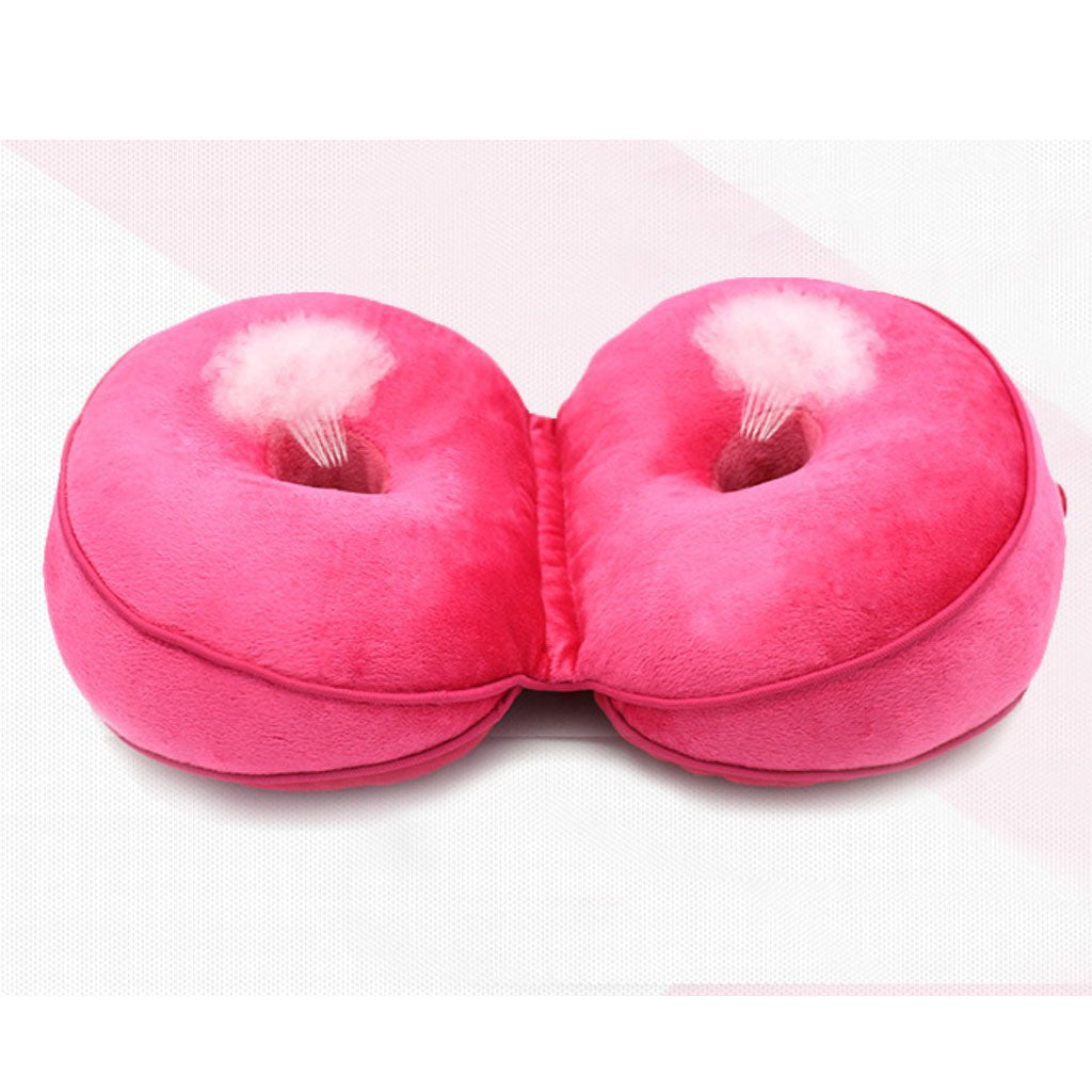 Memory Foam Donut Ring Waist Cushion Seat Chair Seat Pillow Rose Red