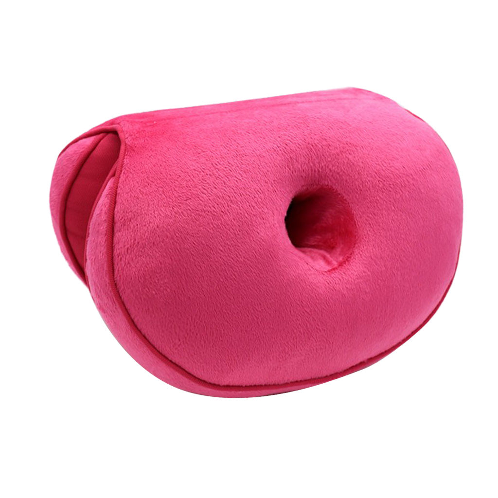 Memory Foam Donut Ring Waist Cushion Seat Chair Seat Pillow Rose Red