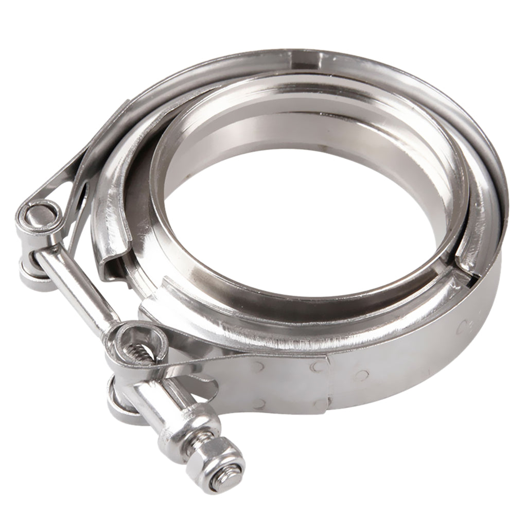 Stainless Steel V Band Downpipe Flange Clamp Turbo Exhaust Downpipe 2.5 Inch