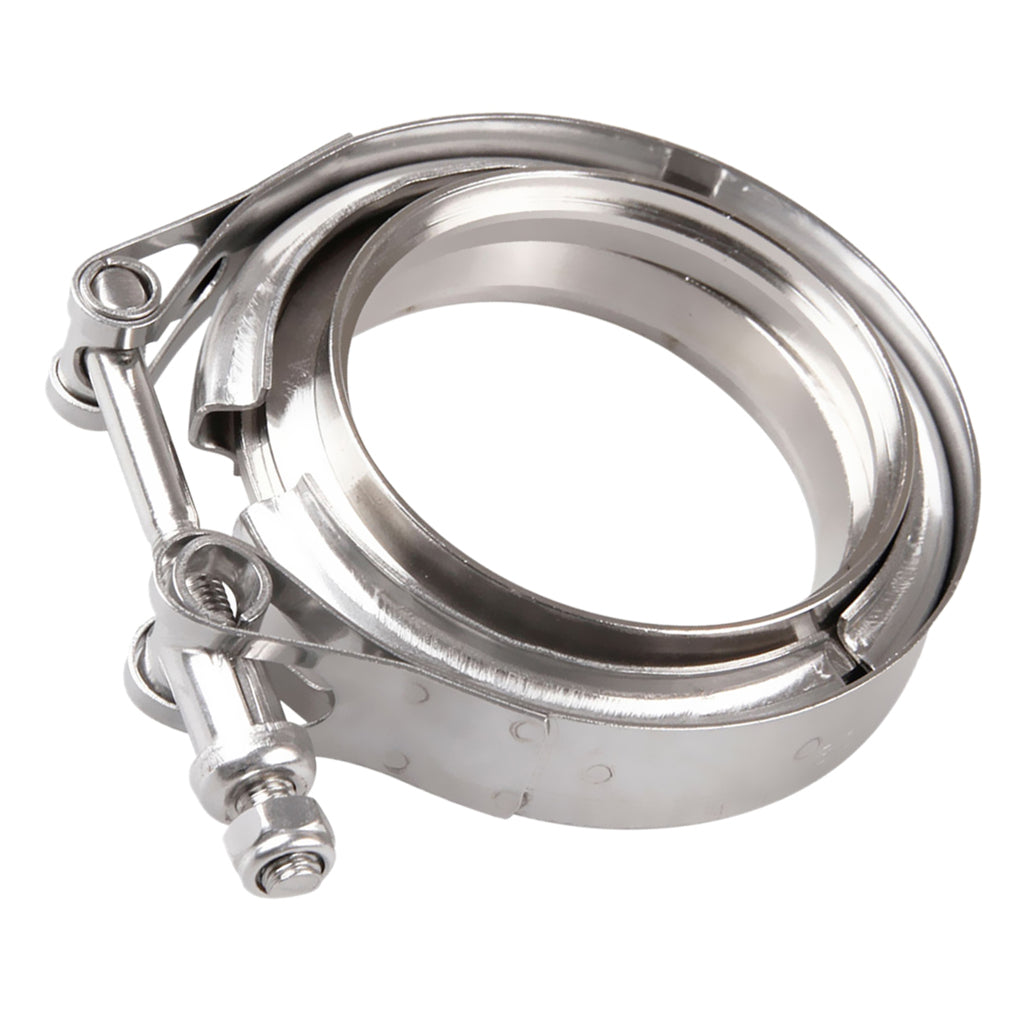 Stainless Steel V Band Downpipe Flange Clamp Turbo Exhaust Downpipe 2.5 Inch