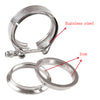 Stainless Steel V Band Downpipe Flange Clamp Turbo Exhaust Downpipe 2.5 Inch