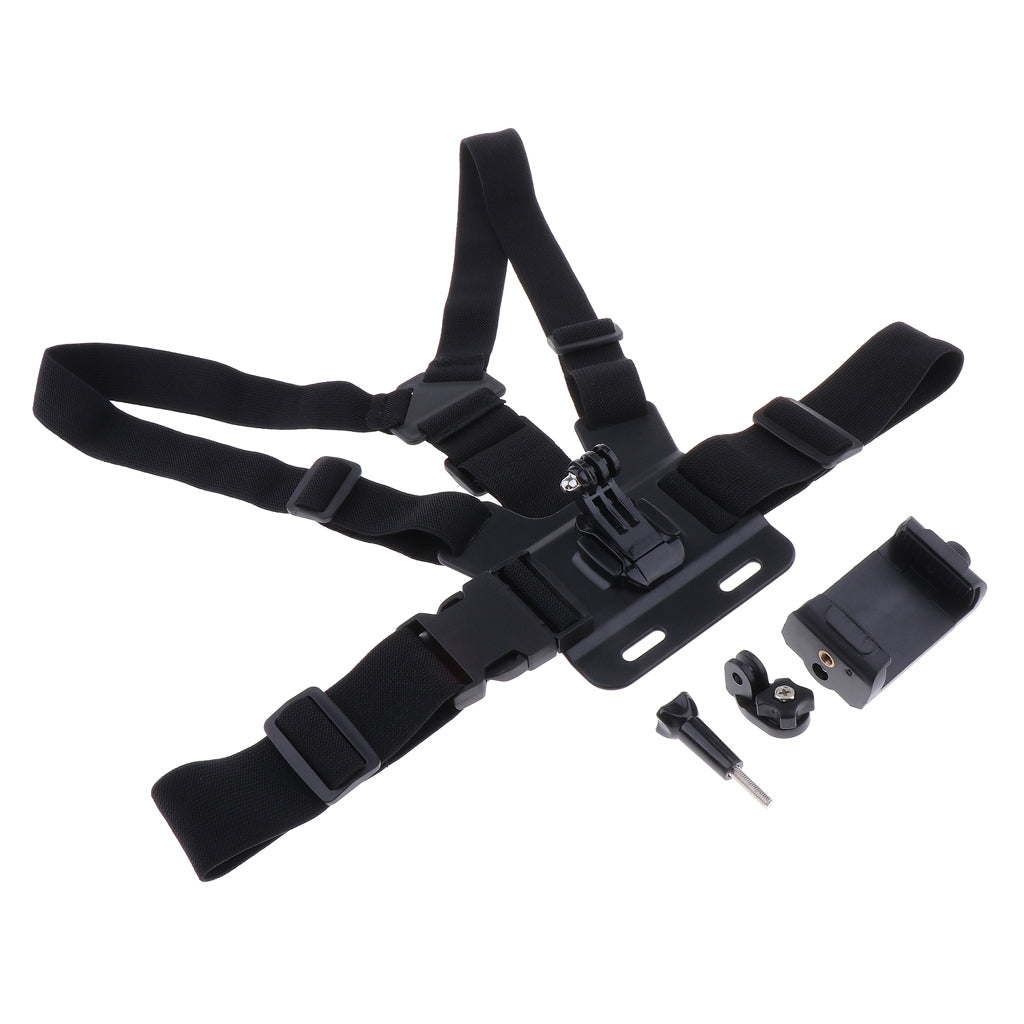 Chest Body Harness Mount Strap Cellphone Holder Bracket Mobile Phone Clip