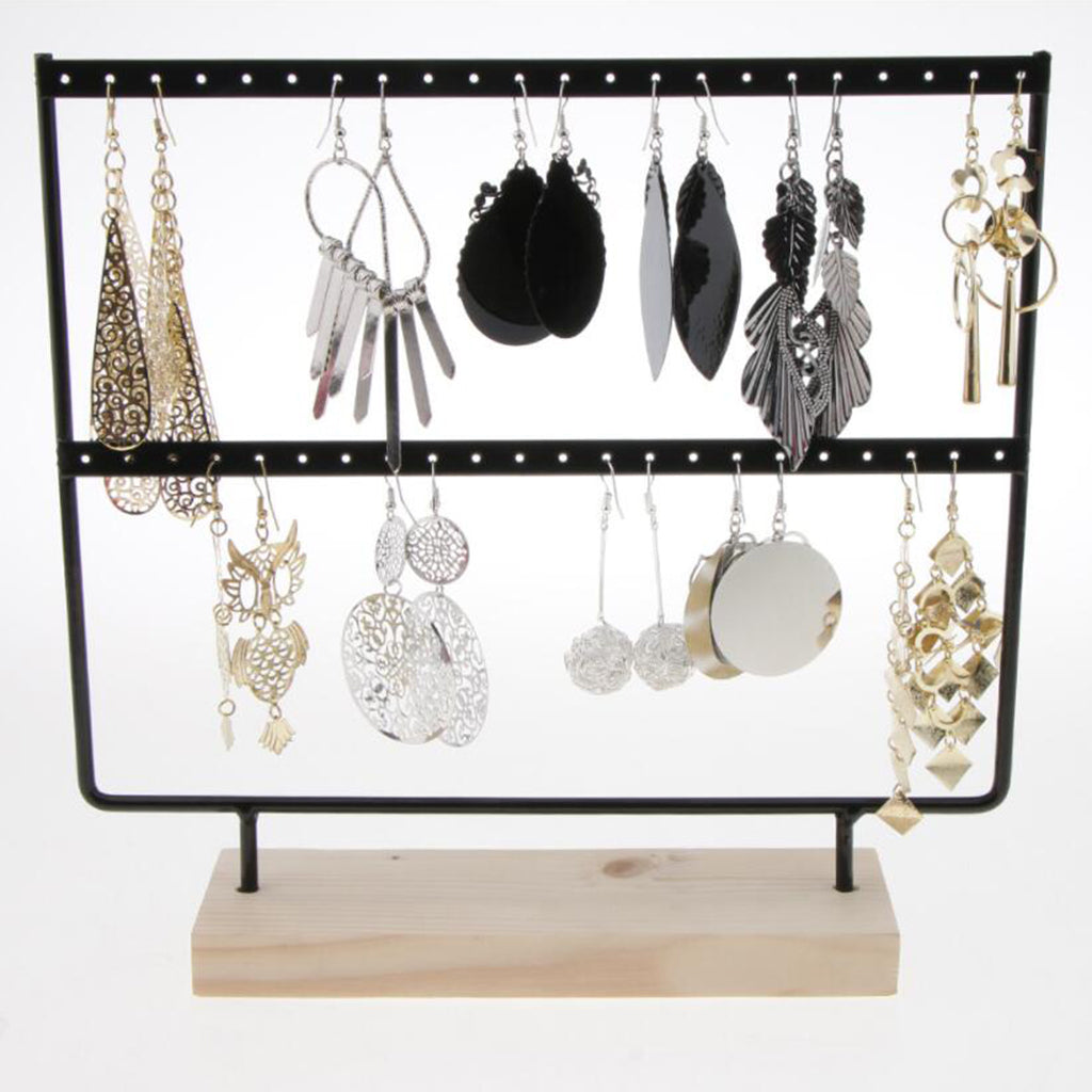 Iron Made Earring Display Rack Large Black