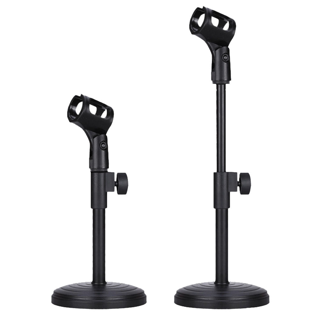 Desktop Microphone Stand Liftable Mic Bracket With Disc Base Mic Accs Parts